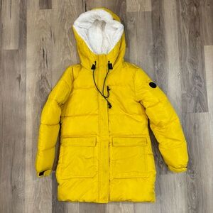NWOT yellow madden girl puffer coat jacket size small